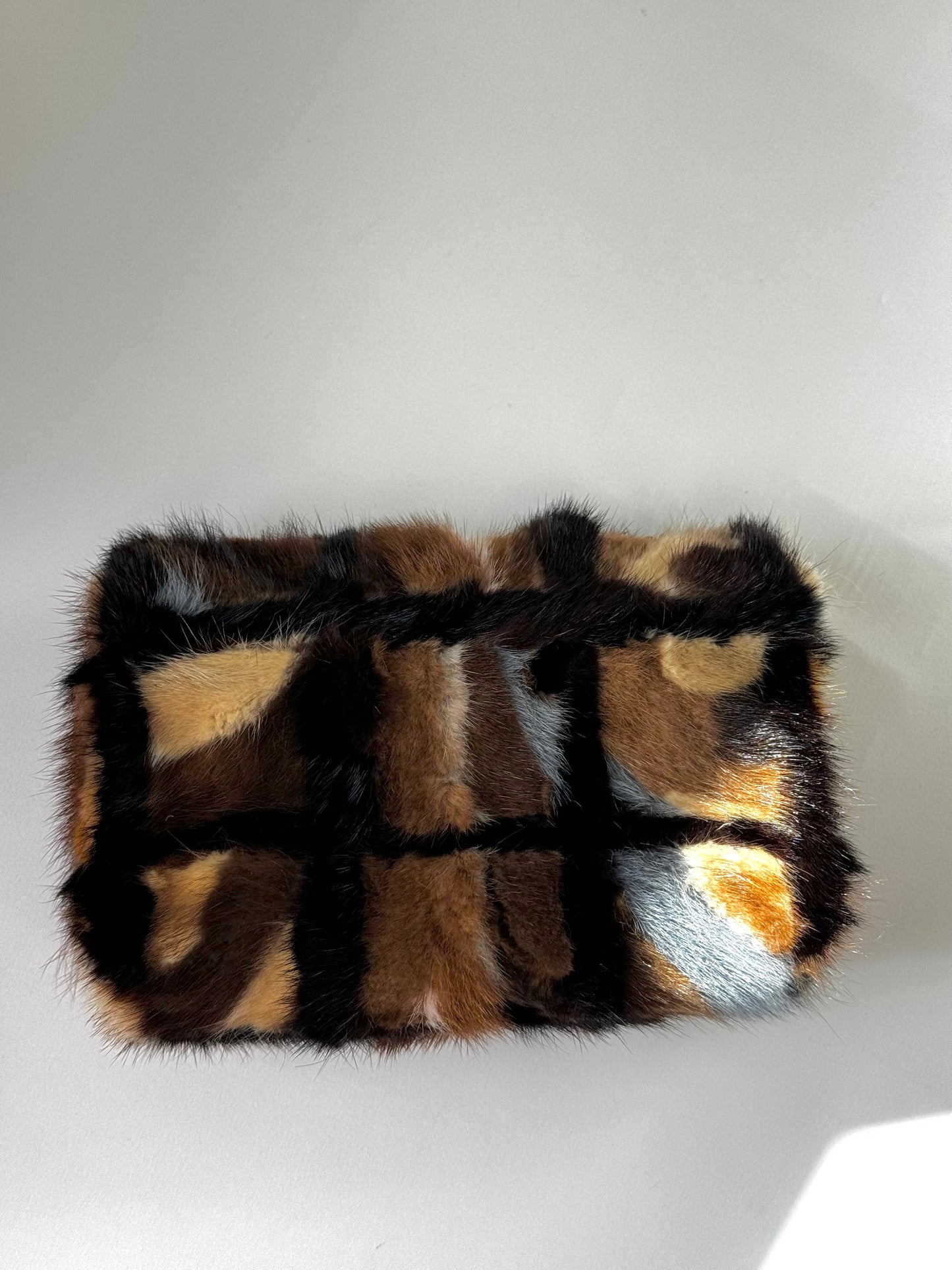 Chanel Multicolor Medium Mink Fur Single Flap Bag
