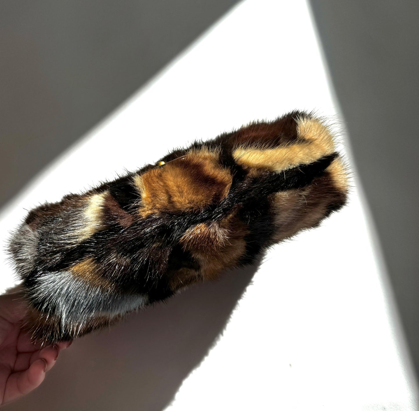 Chanel Multicolor Medium Mink Fur Single Flap Bag