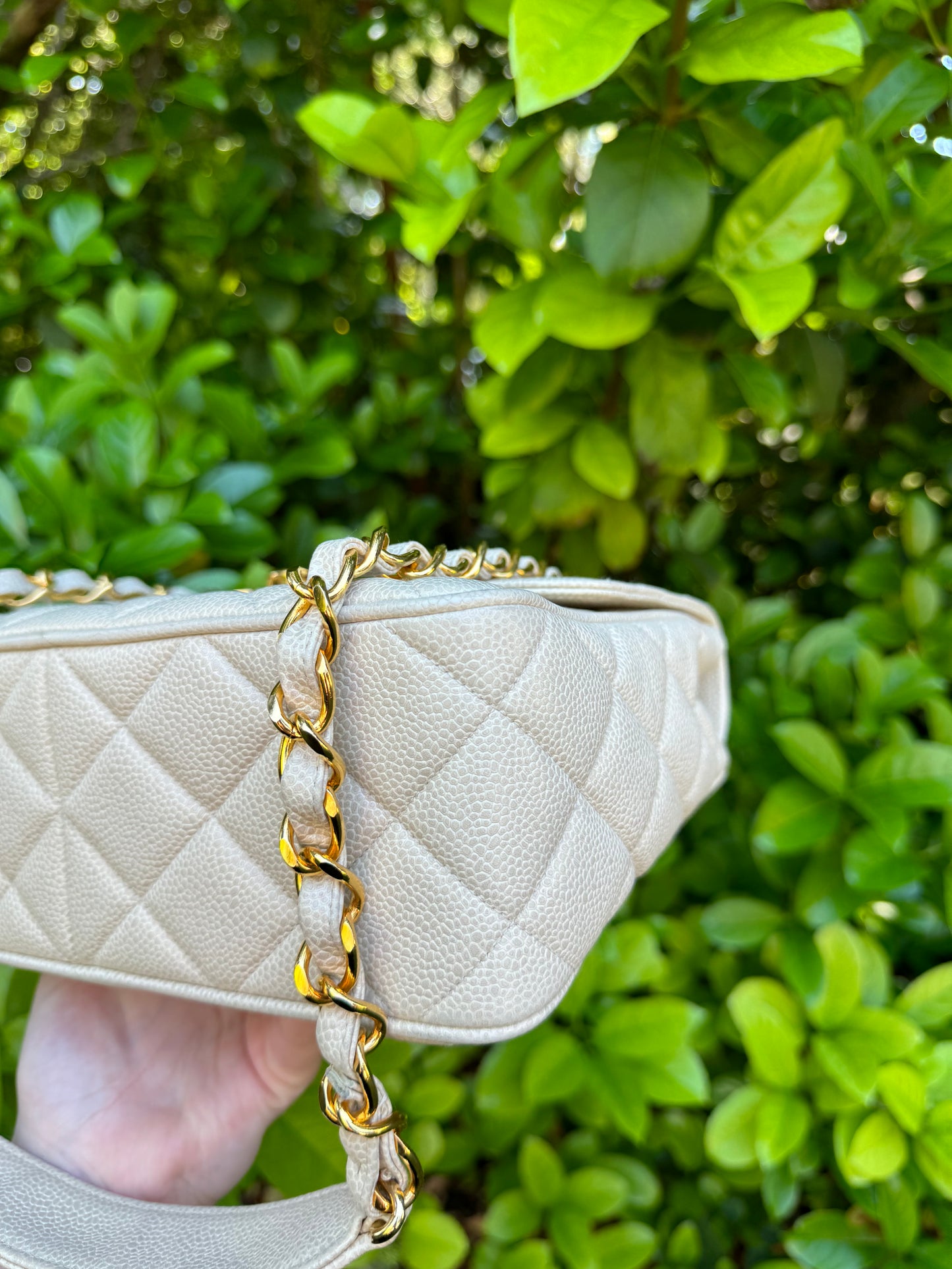 Chanel 1995 Large Diamond Quilted Caviar Flap