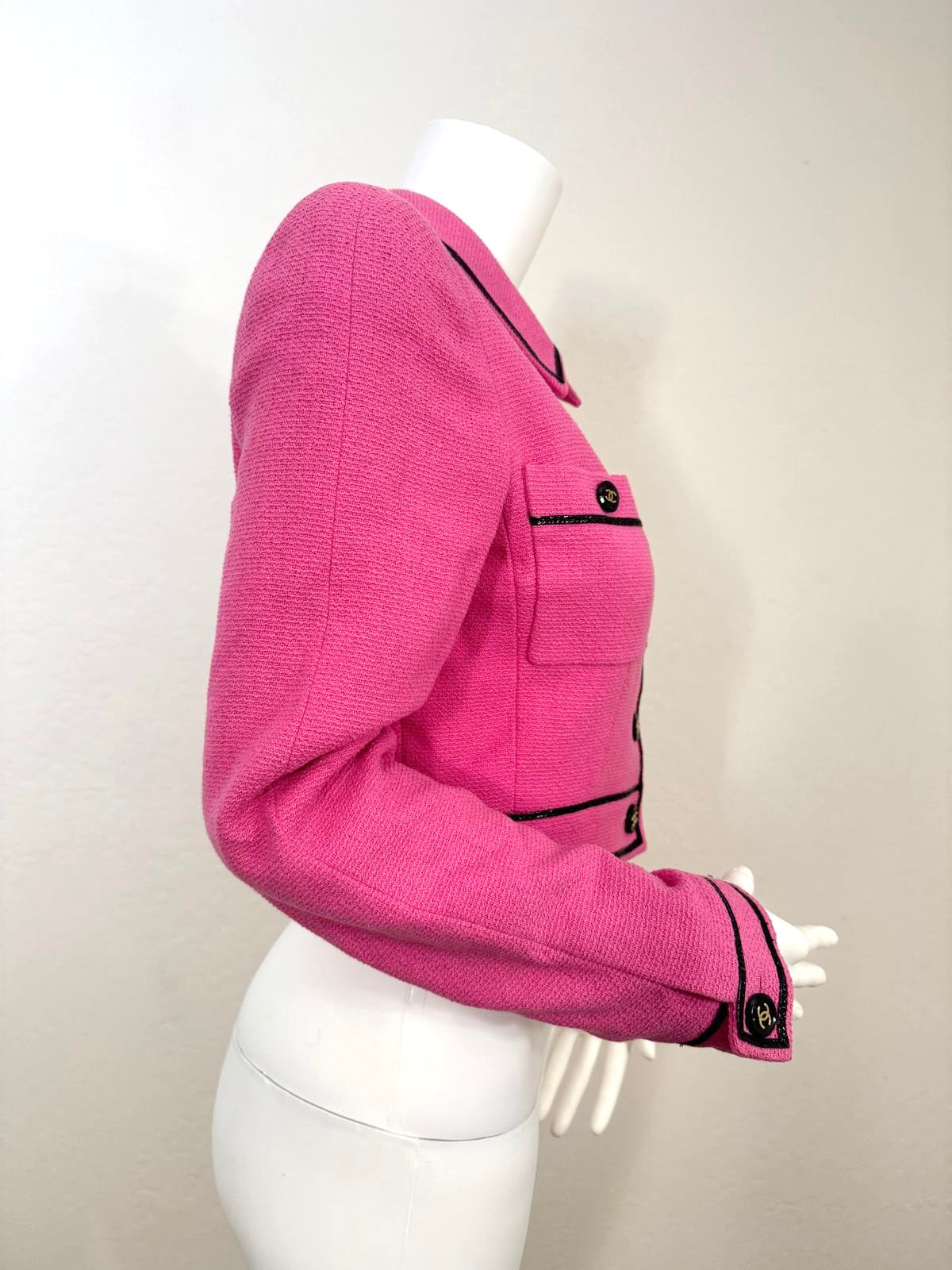 Chanel 95P Barbie Pink Cropped Jacket