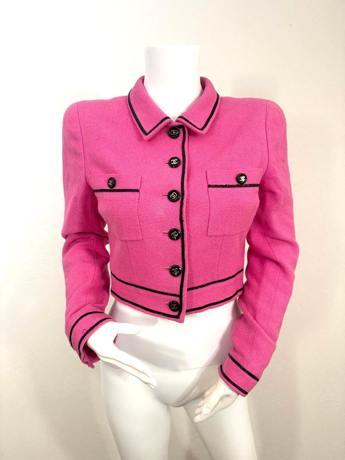 Chanel 95P Barbie Pink Cropped Jacket