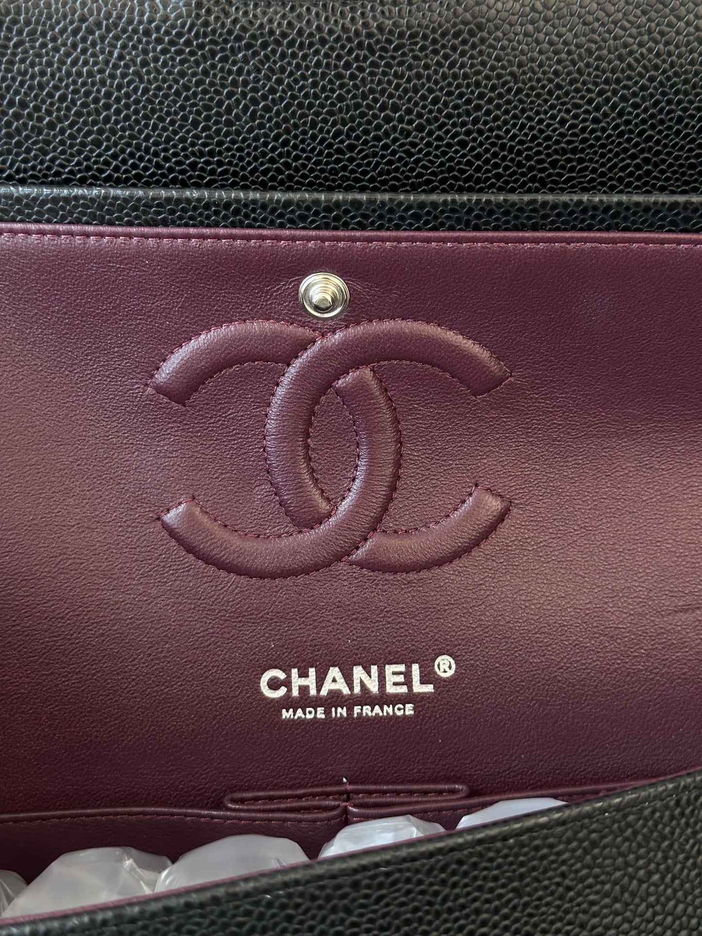 Chanel Black Medium Caviar Double Flap Bag SHW