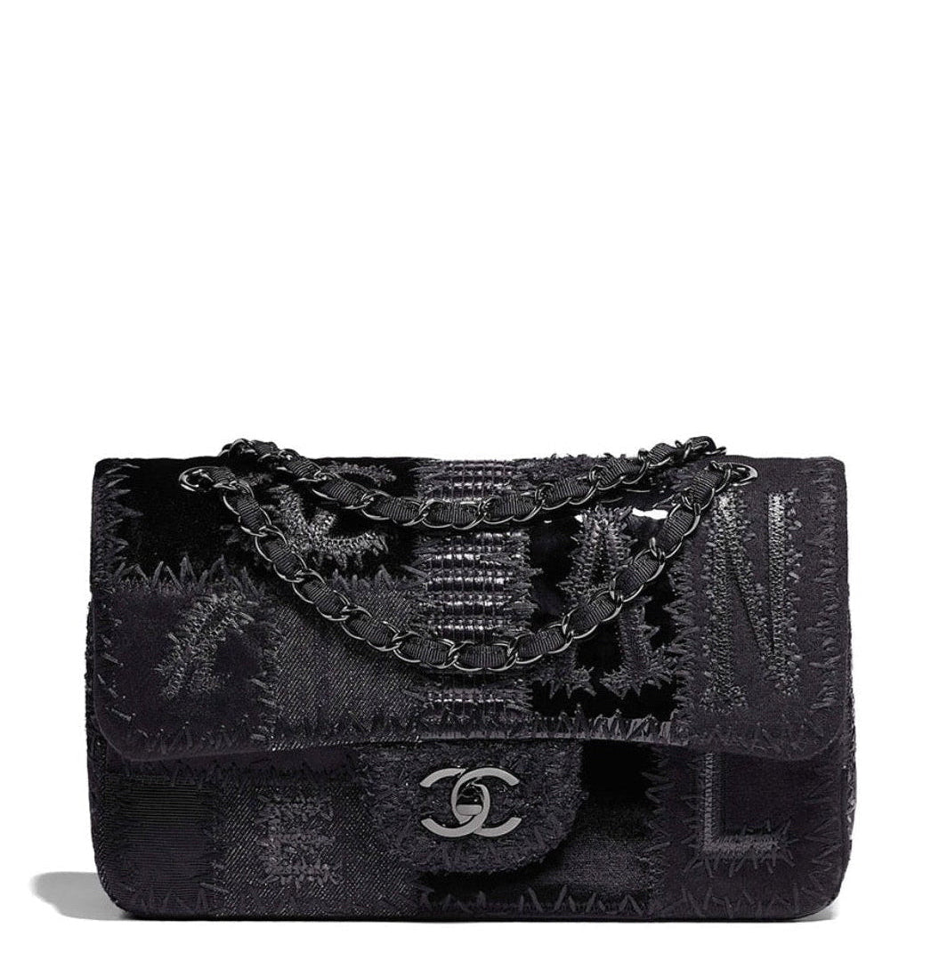 Chanel Black Patchwork Medium Single Flap Bag – Its A Luv Story