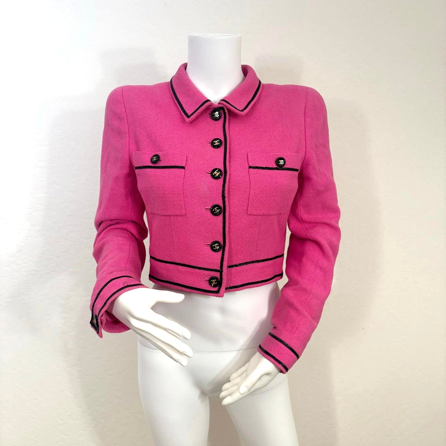 Chanel 95P Barbie Pink Cropped Jacket