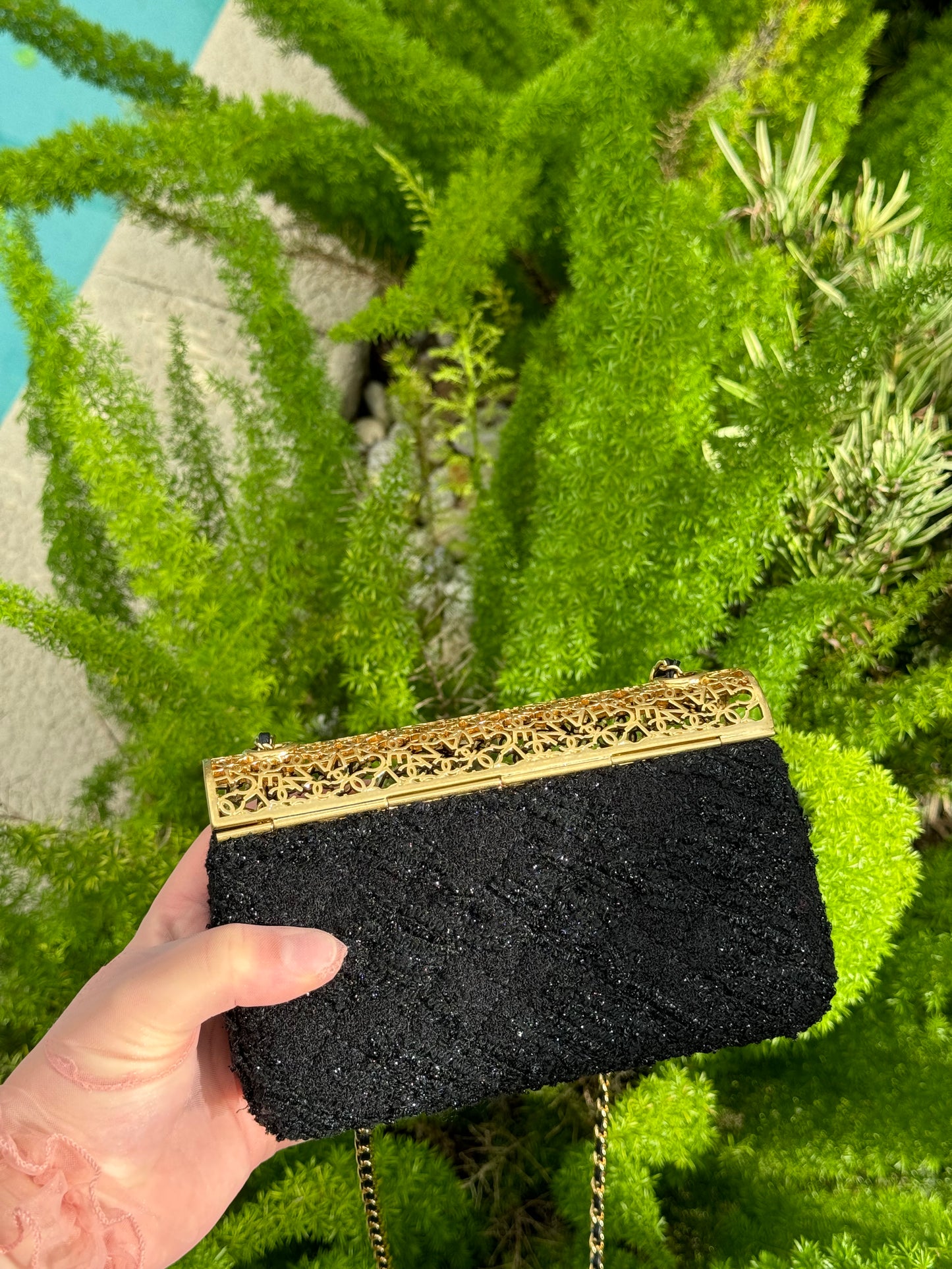 Chanel 2022 Limited Edition Tweed Mini Cage Minaudiere Crossbody