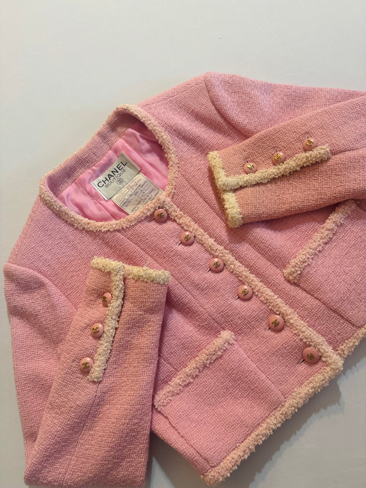 Chanel 95A Pink Cropped Jacket
