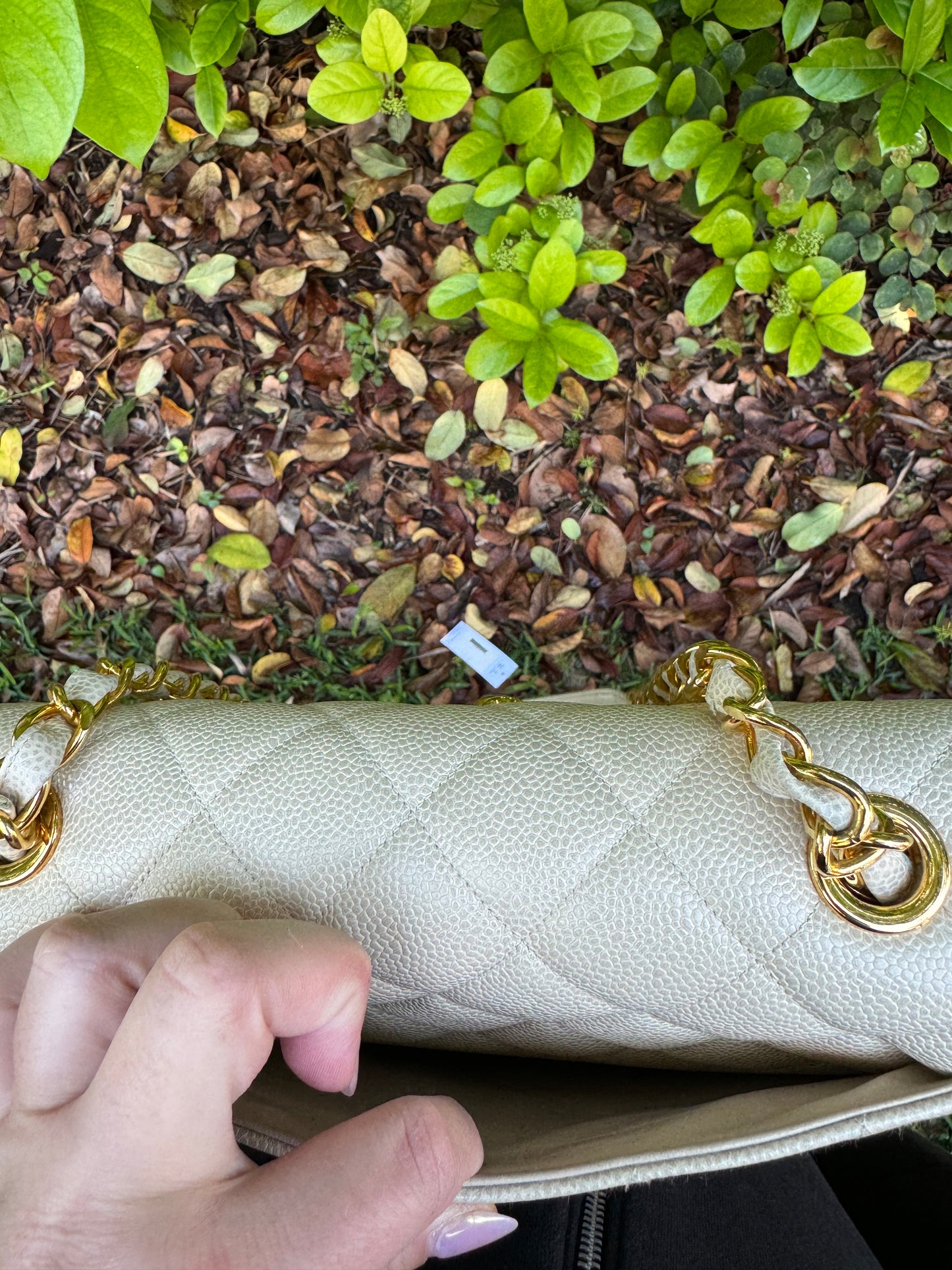 Chanel 1995 Large Diamond Quilted Caviar Flap