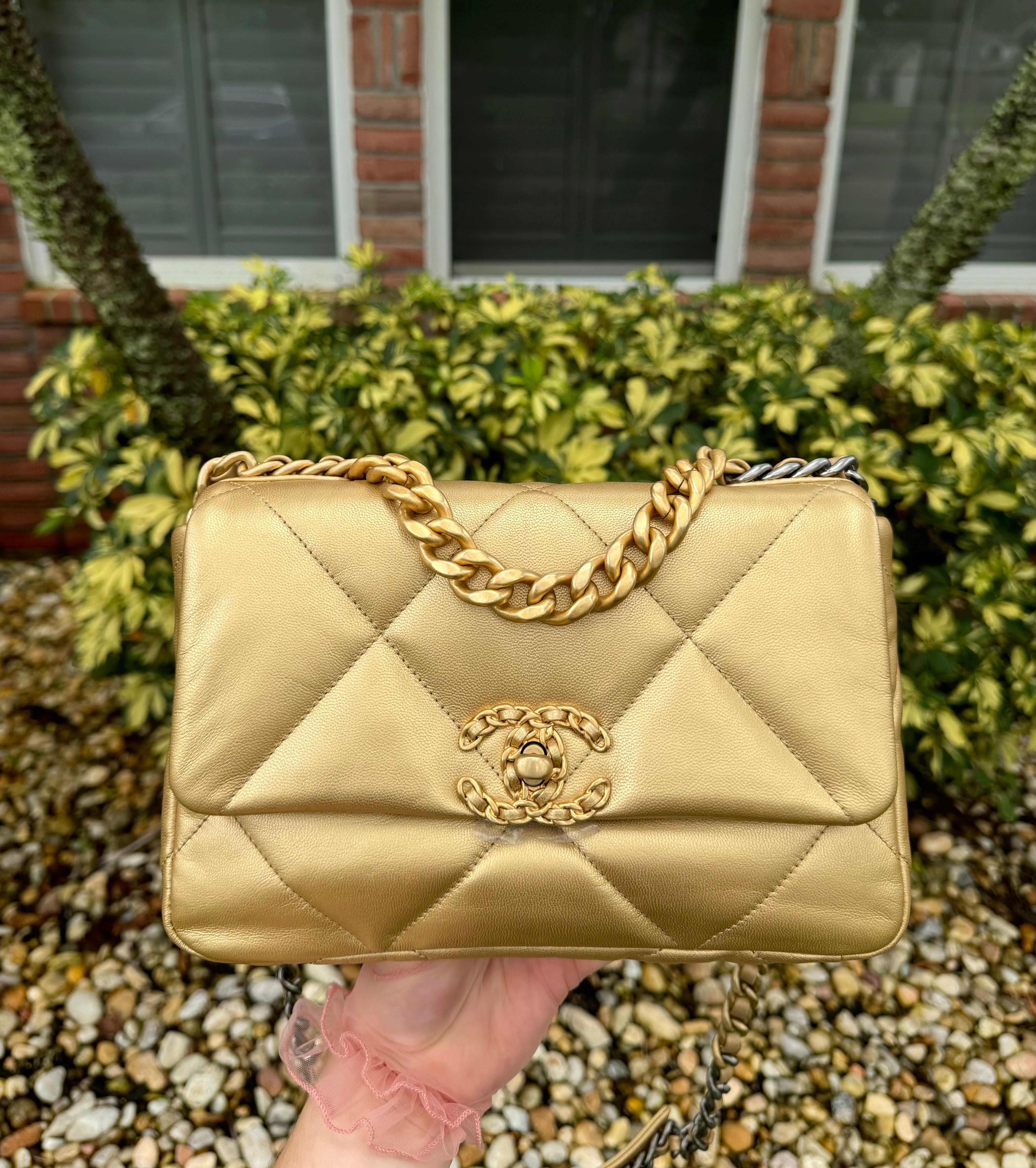 Chanel 20B Small Metallic Gold 19 Flap – Its A Luv Story