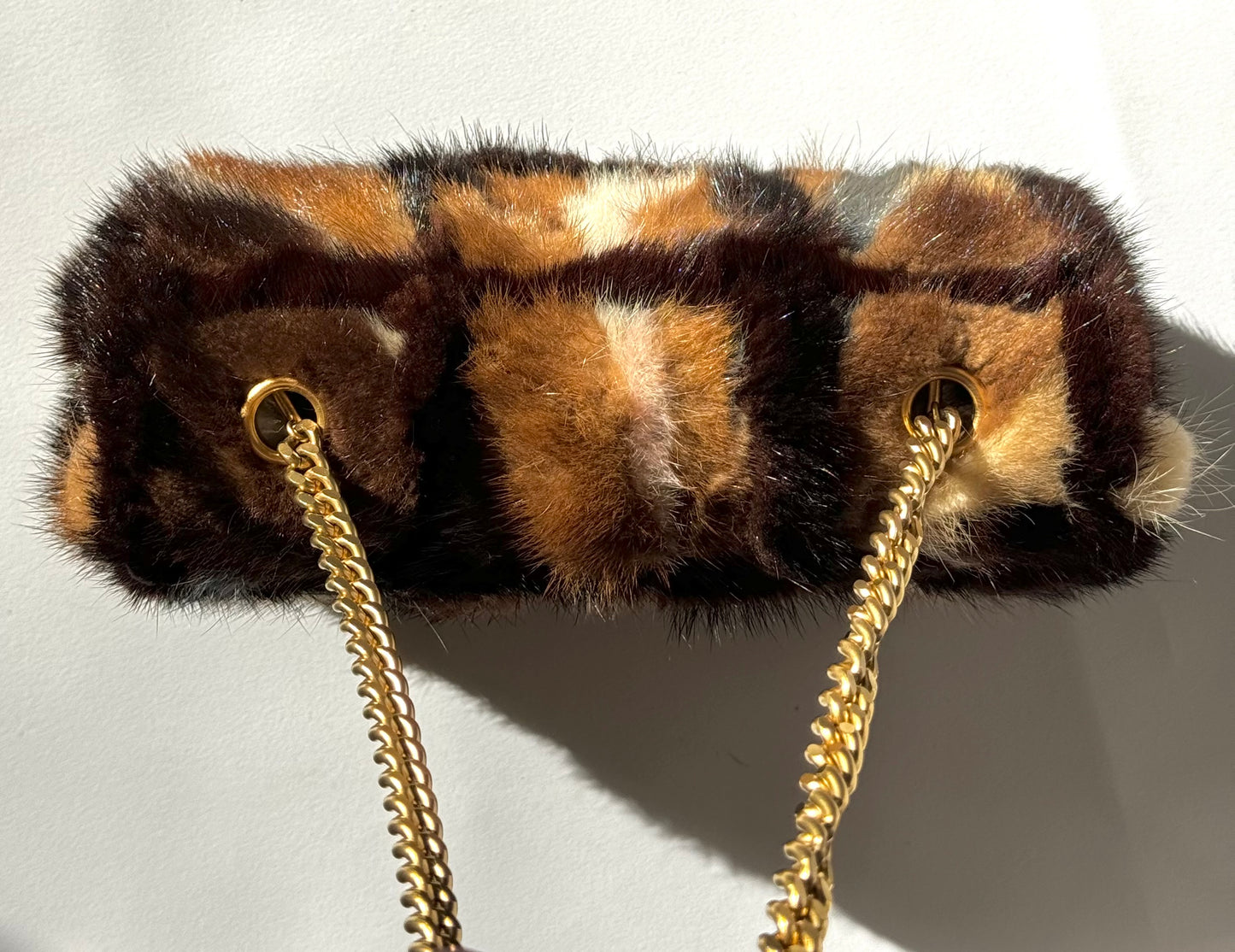 Chanel Multicolor Medium Mink Fur Single Flap Bag