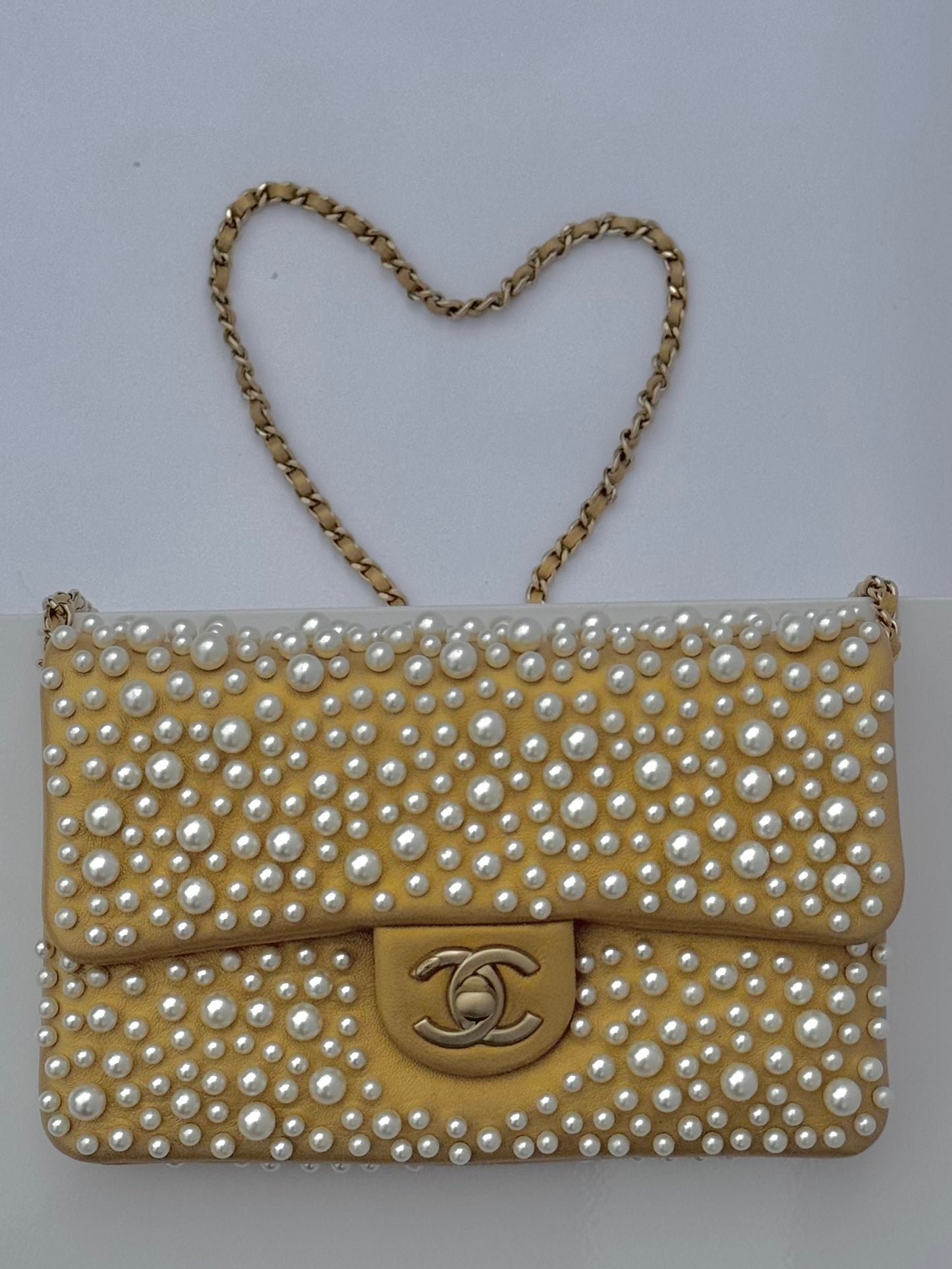 Chanel Paris Dubai Gold Metallic Pearly WOC