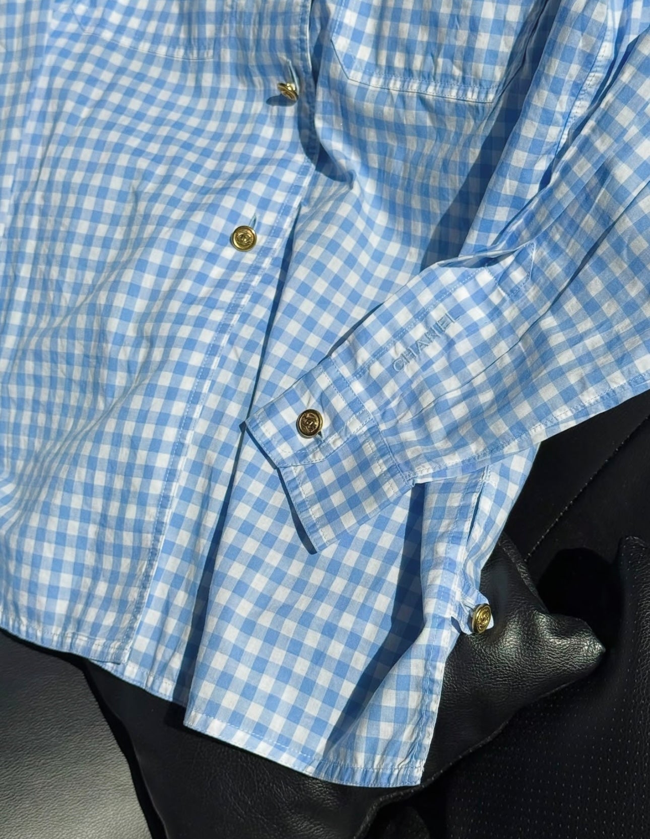 Chanel Iconic Vintage 3 Piece Blue Striped Set