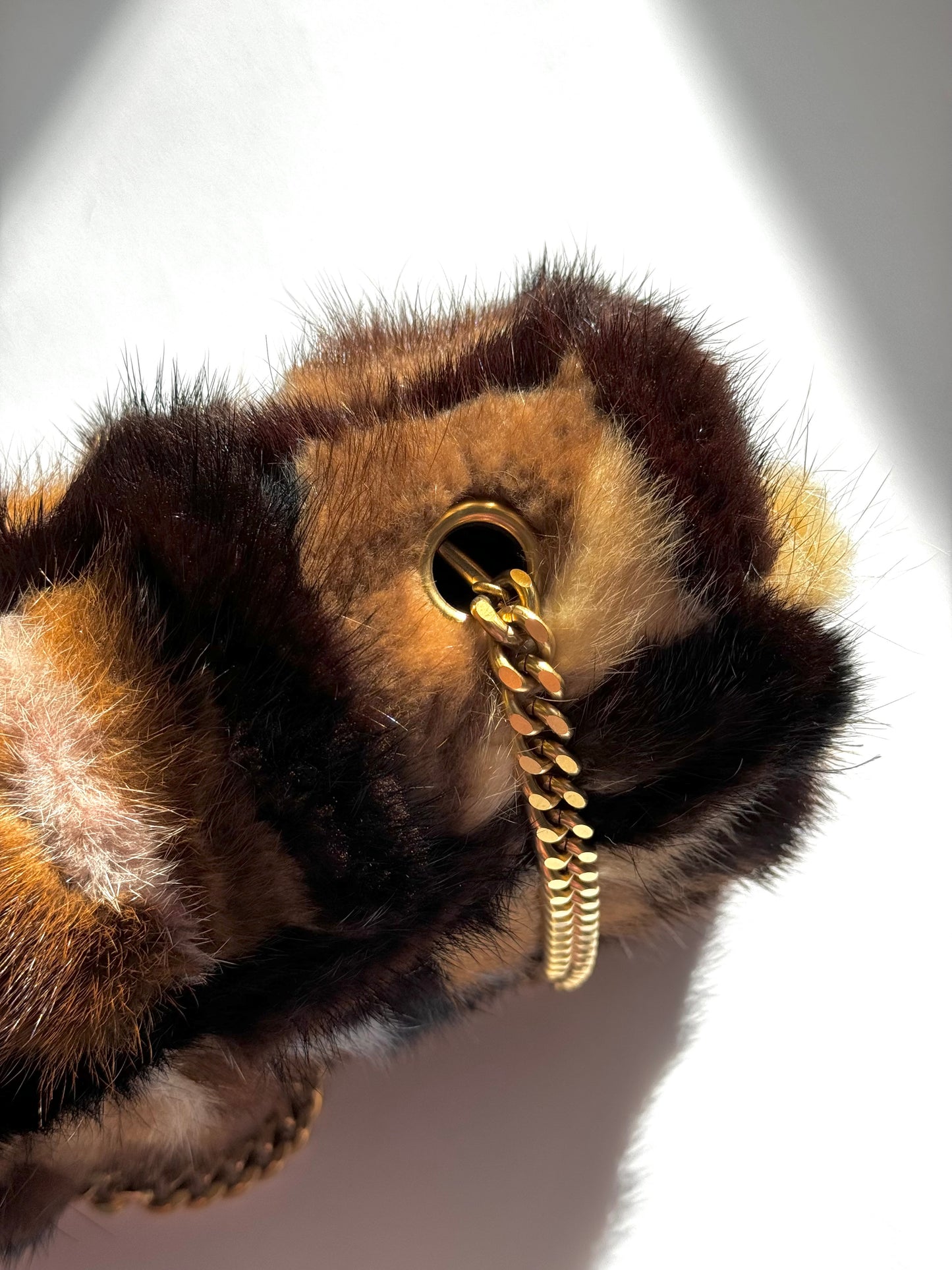 Chanel Multicolor Medium Mink Fur Single Flap Bag