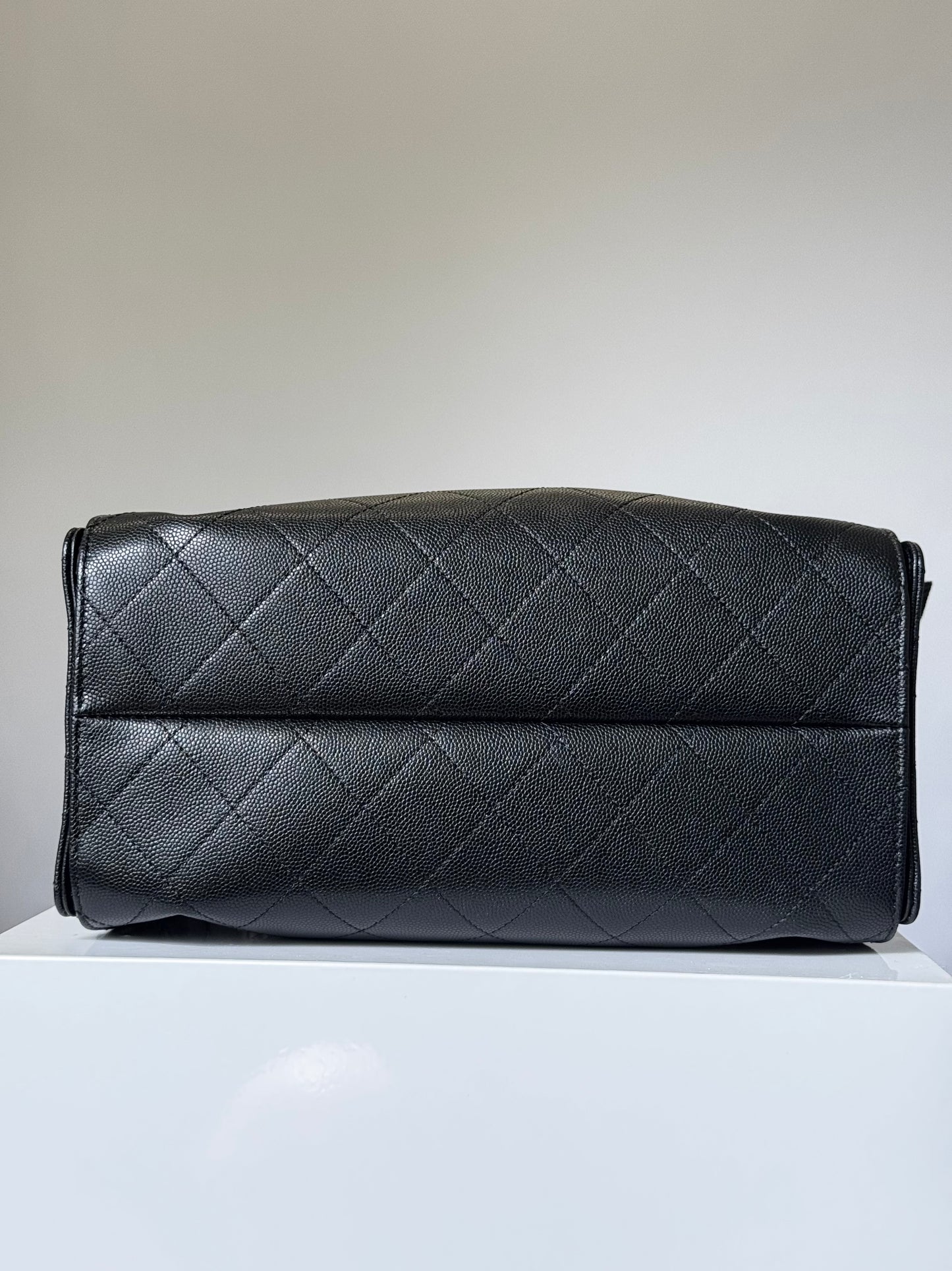 Chanel 25 Black Small Caviar Hobo Bag