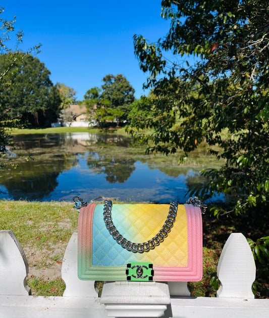Chanel Rainbow Caviar Medium Boy Bag