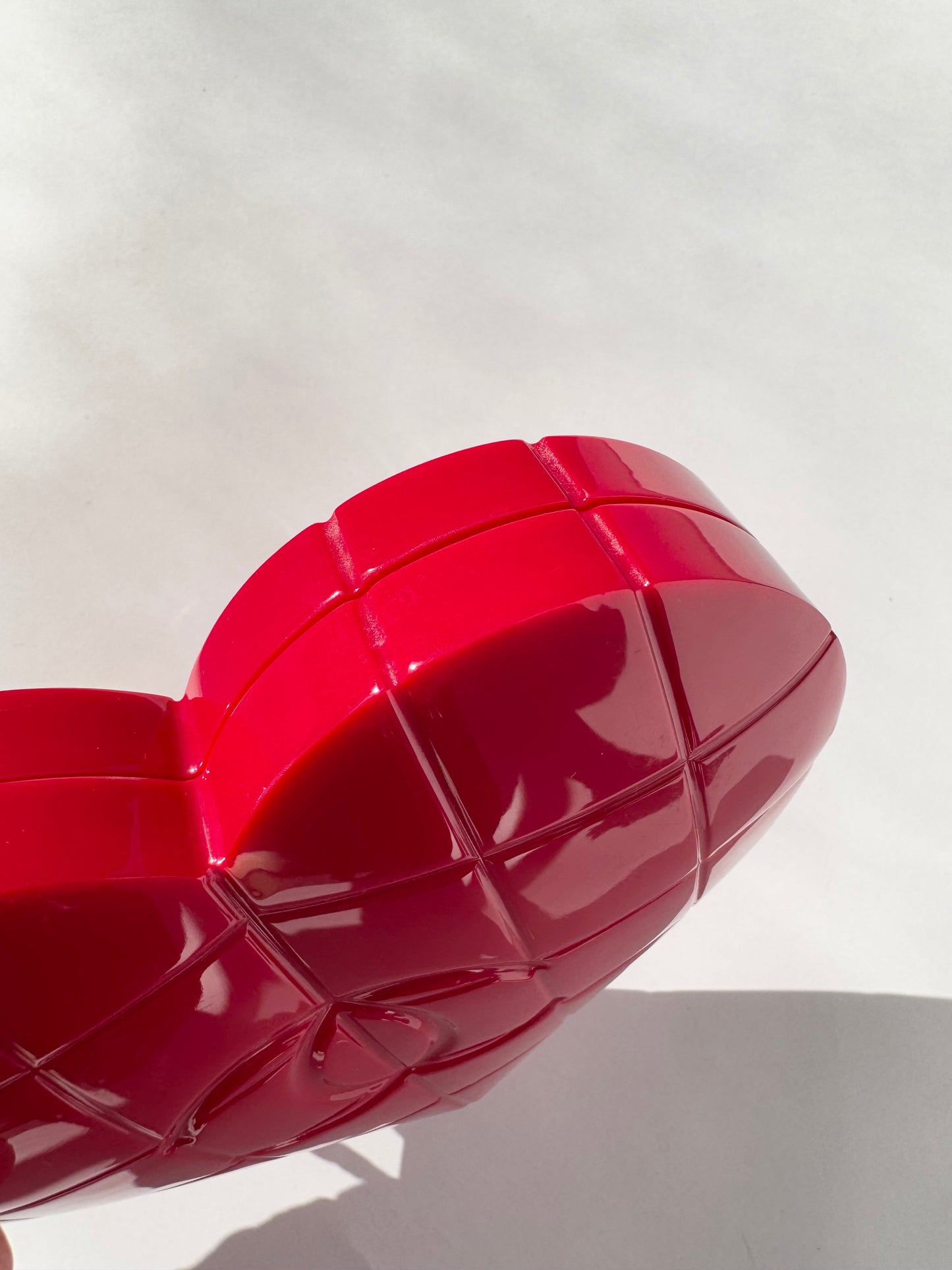 Chanel 2002 Red Lucite Heart Clutch
