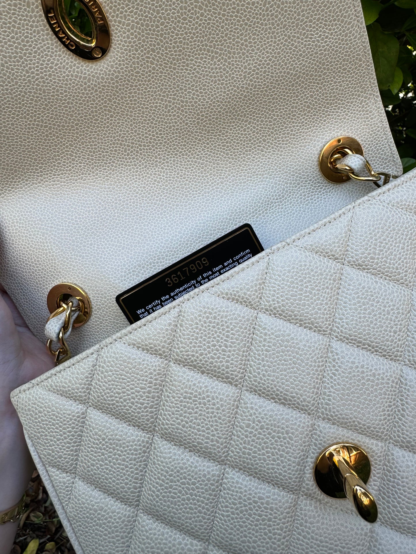 Chanel 1995 Large Diamond Quilted Caviar Flap