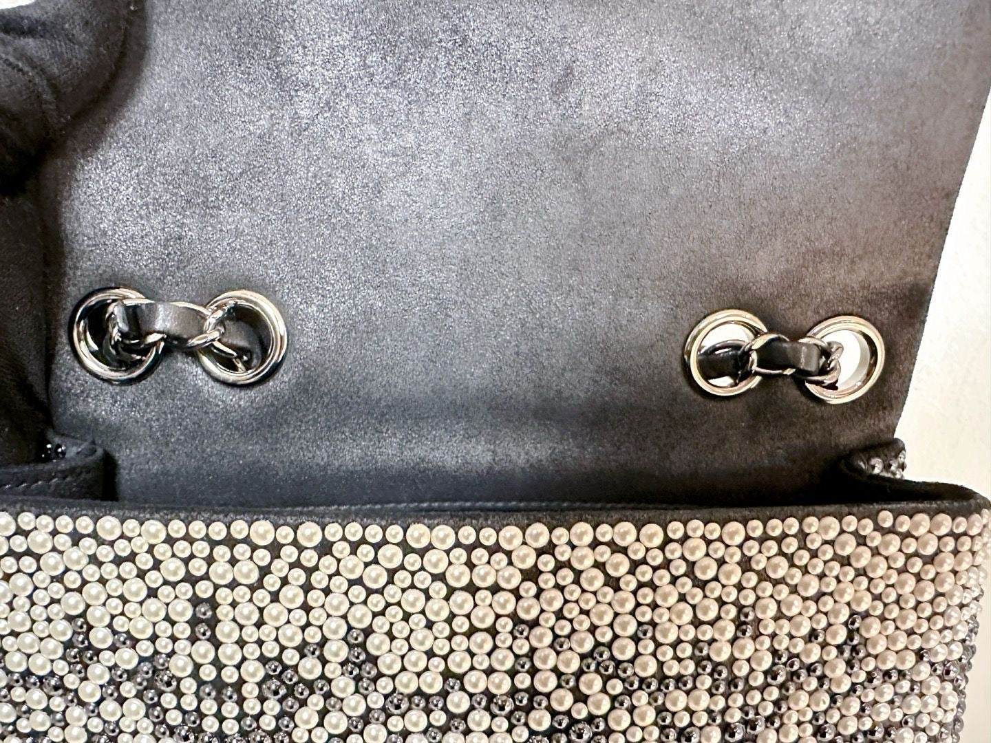 Chanel 2014 Pearl Embellished Mini Flap