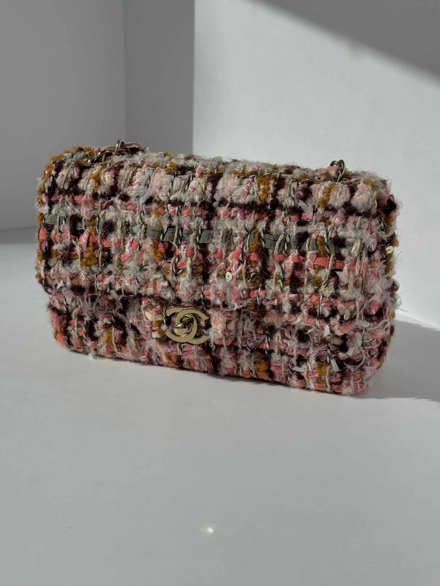 Chanel 2023 Tweed Mini Rectangular Flap Bag
