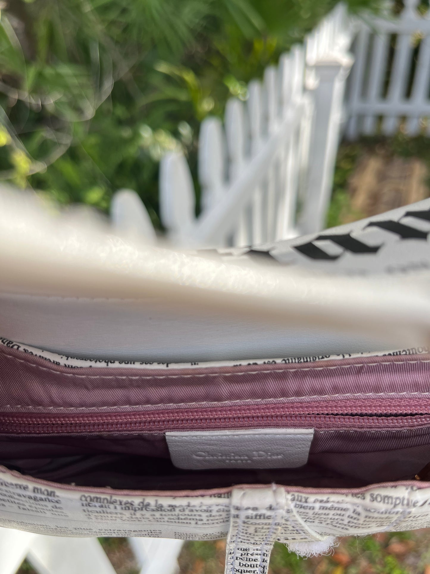 Christian Dior 2000 Newspaper Saddle Bag