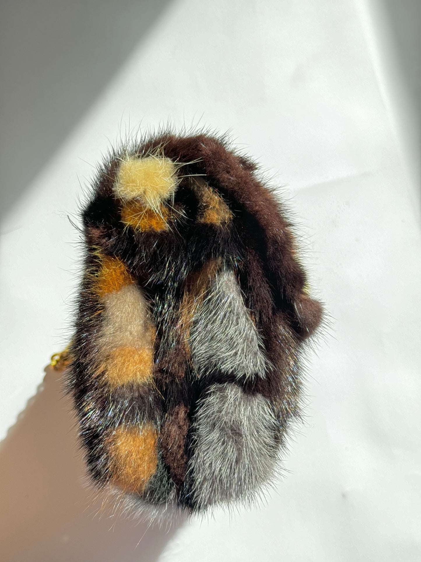Chanel Multicolor Medium Mink Fur Single Flap Bag