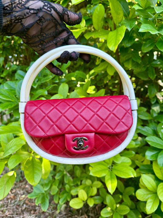 Chanel Runway Small Red Hula Hoop Bag