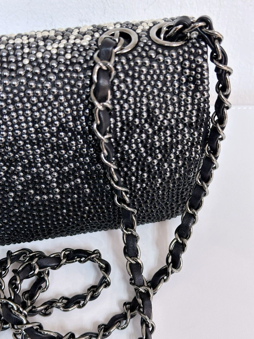 Chanel 2014 Pearl Embellished Mini Flap