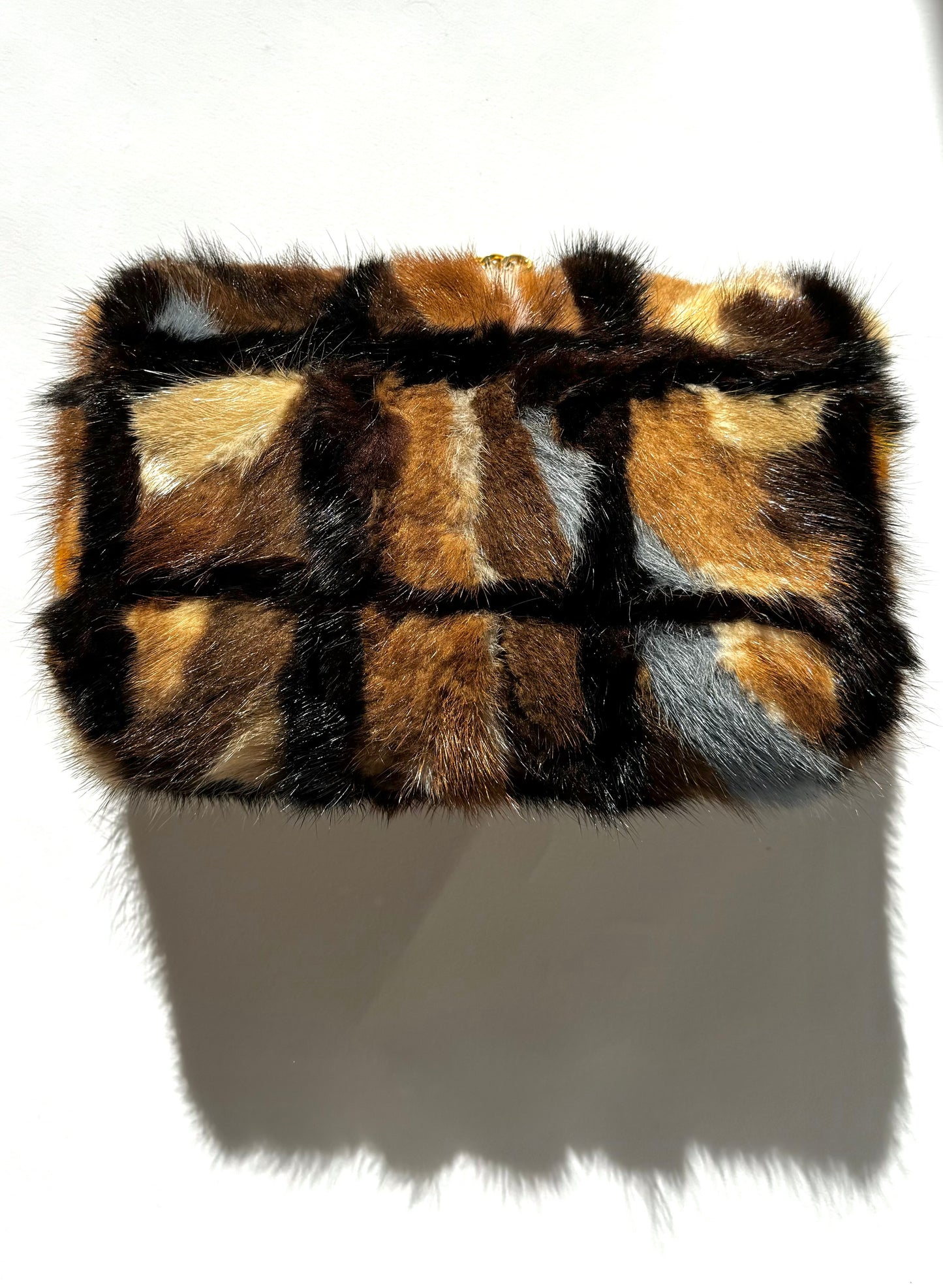 Chanel Multicolor Medium Mink Fur Single Flap Bag