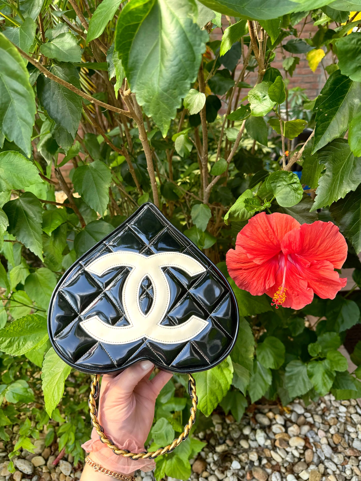 Chanel 1995 CC Heart Vanity Bag
