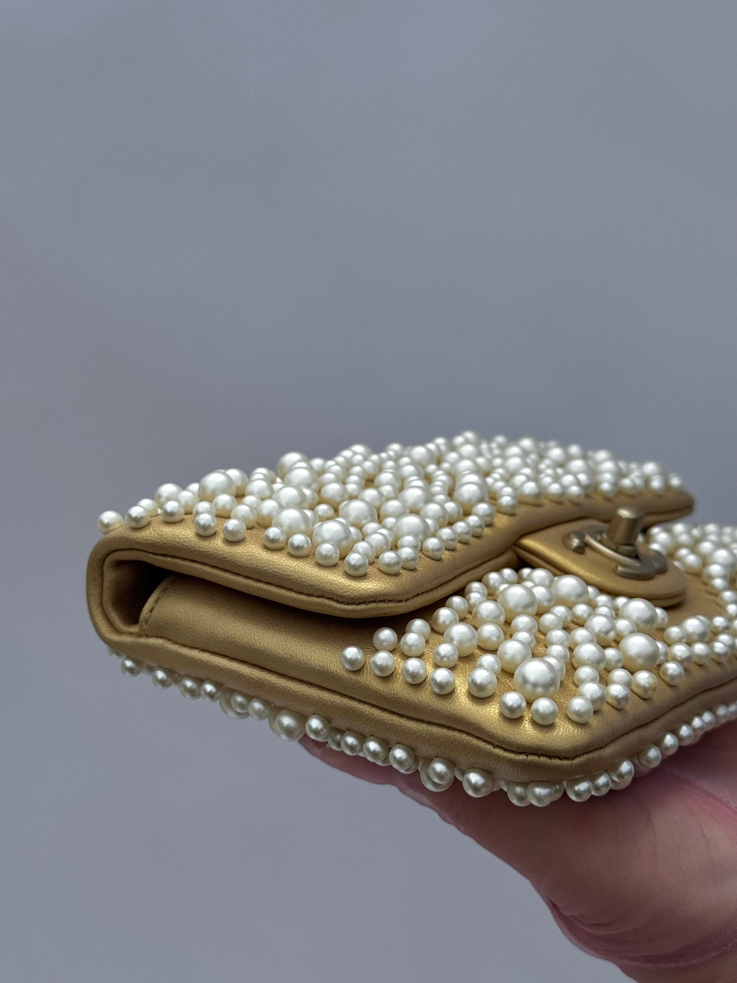 Chanel Paris Dubai Gold Metallic Pearly WOC