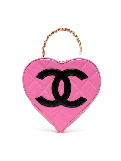 Chanel 1995 CC Barbie Pink Heart Vanity Bag