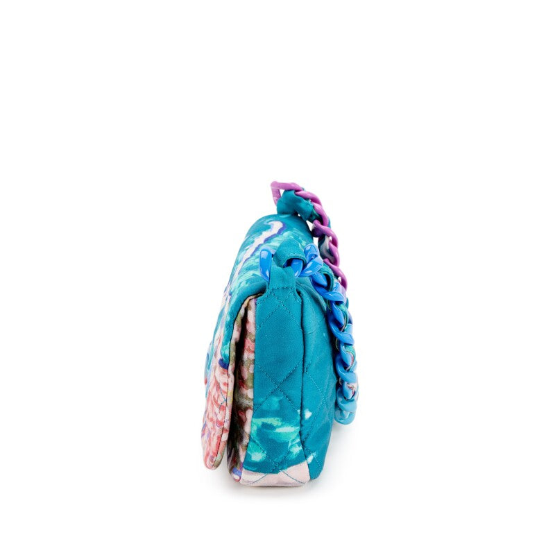 Chanel 2010 Watercolor Nylon Resin Flap Bag