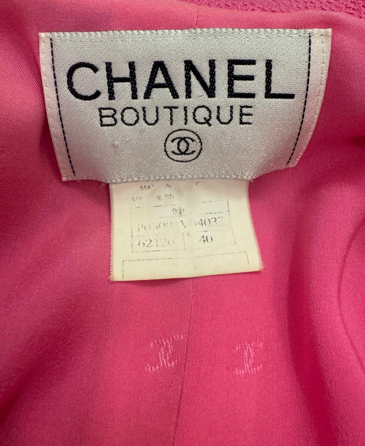 Chanel 95P Barbie Pink Cropped Jacket