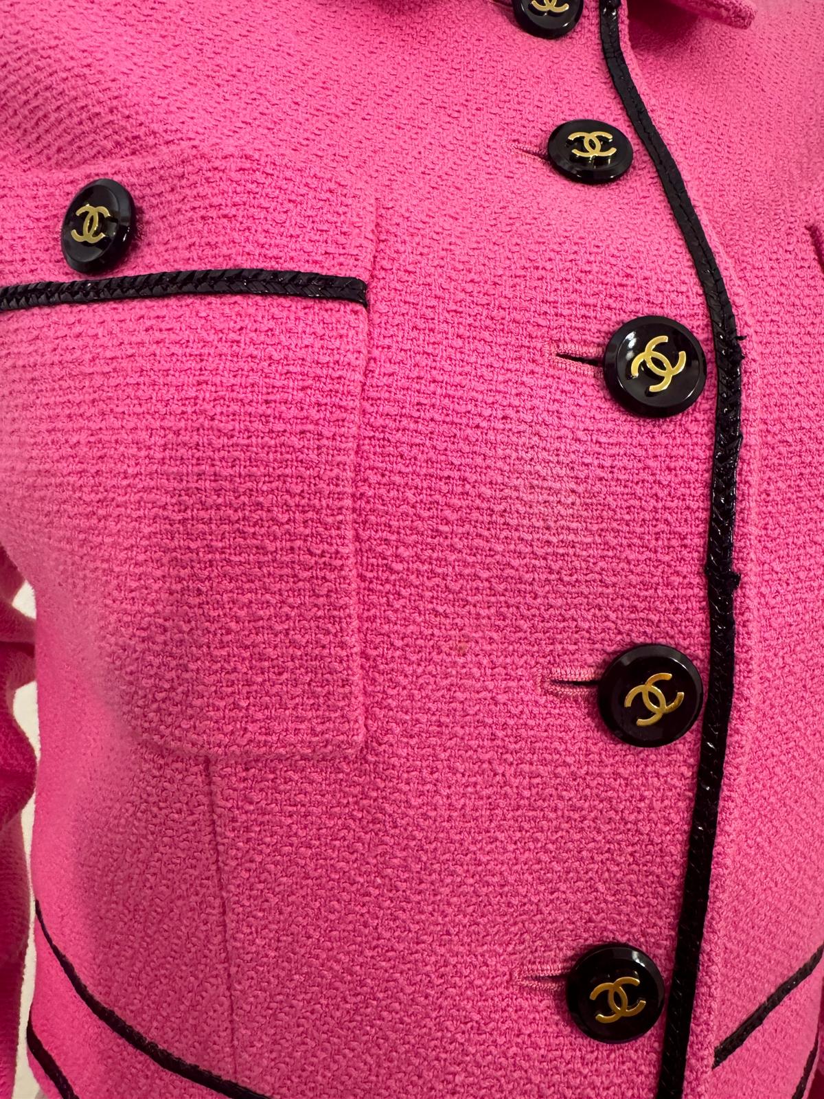 Chanel 95P Barbie Pink Cropped Jacket