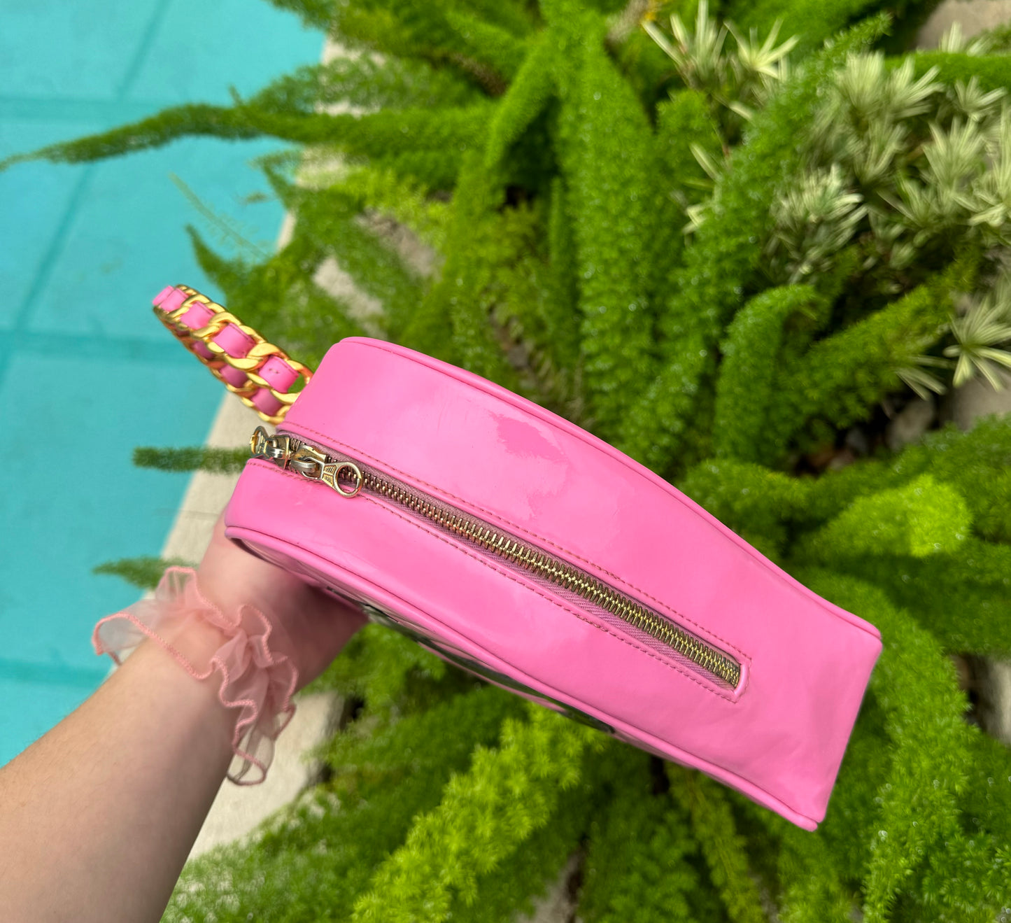 Chanel 1995 CC Barbie Pink Heart Vanity Bag