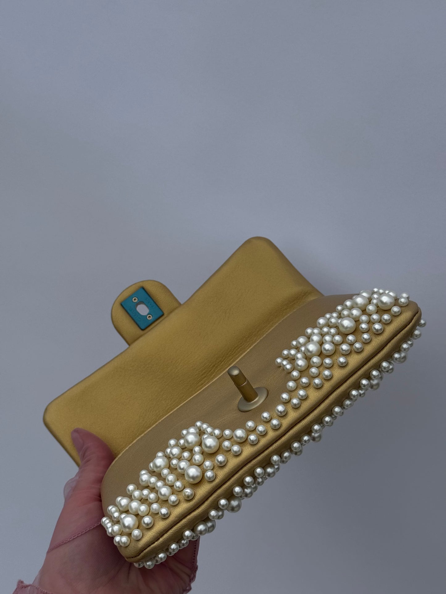 Chanel Paris Dubai Gold Metallic Pearly WOC