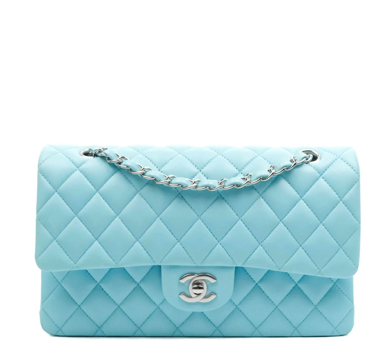 Chanel 21S Blue Neon Lambskin Medium Flap Bag – Its A Luv Story