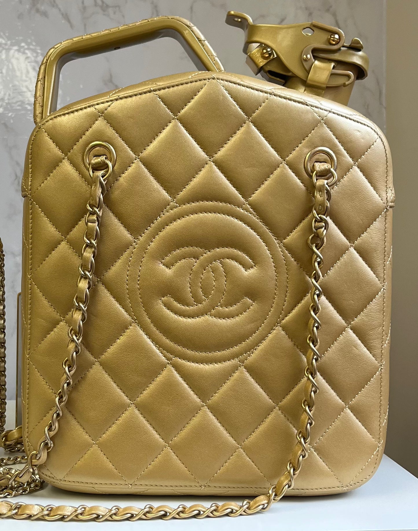 Chanel 2015 Paris Dubai Night Gas Tank Jerry Can Statement Bag Collector's Item