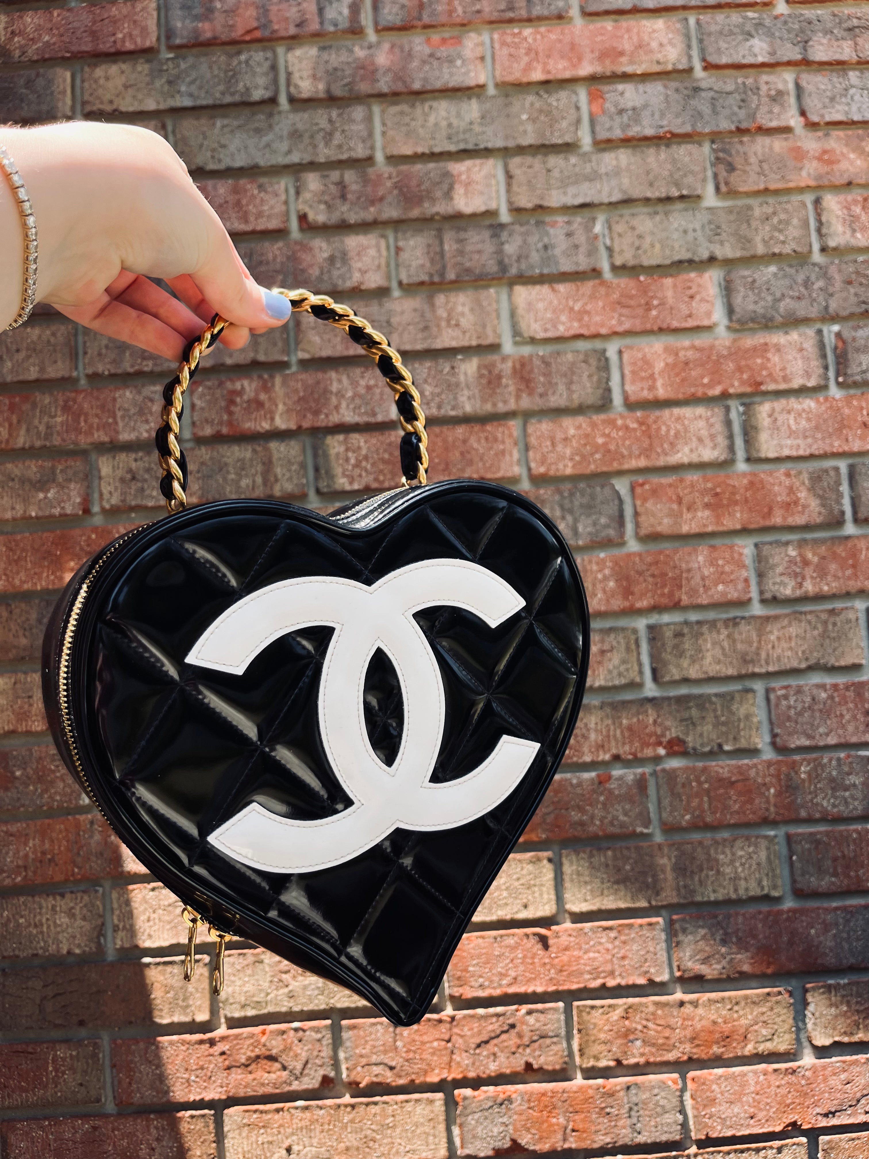Chanel Pink Vintage Heart Bag  Bags, Heart shaped bag, Chanel