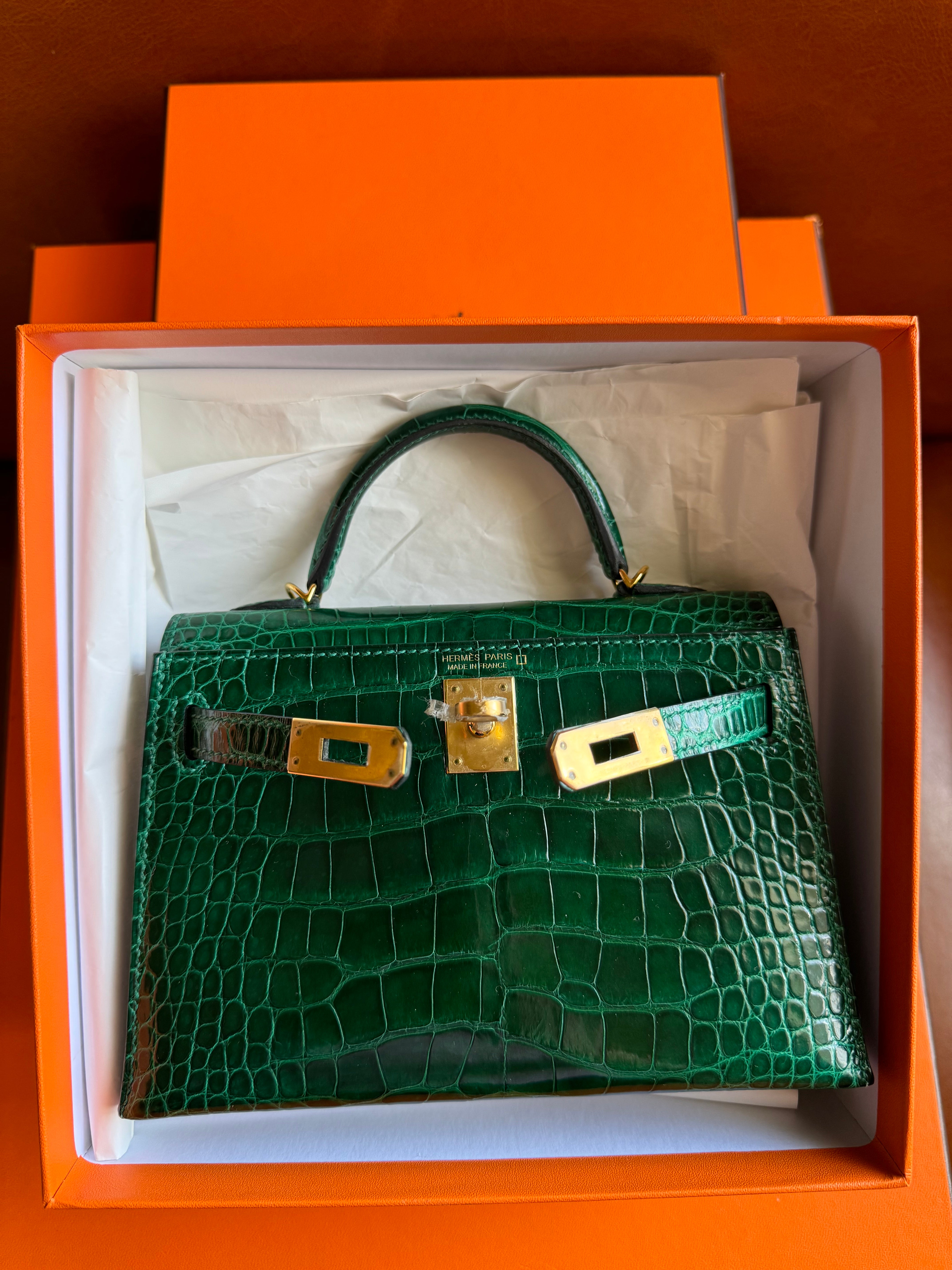 Hermes Emerald Alligator Mini Kelly – Its A Luv Story