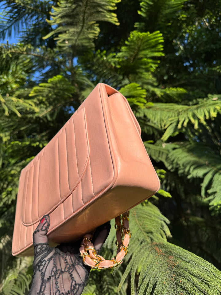 Chanel Light Pink Vintage Lambskin Jumbo Flap Bag