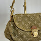 Louis Vuitton Green Monogram Denim Mini Pleaty + Coin Pouch