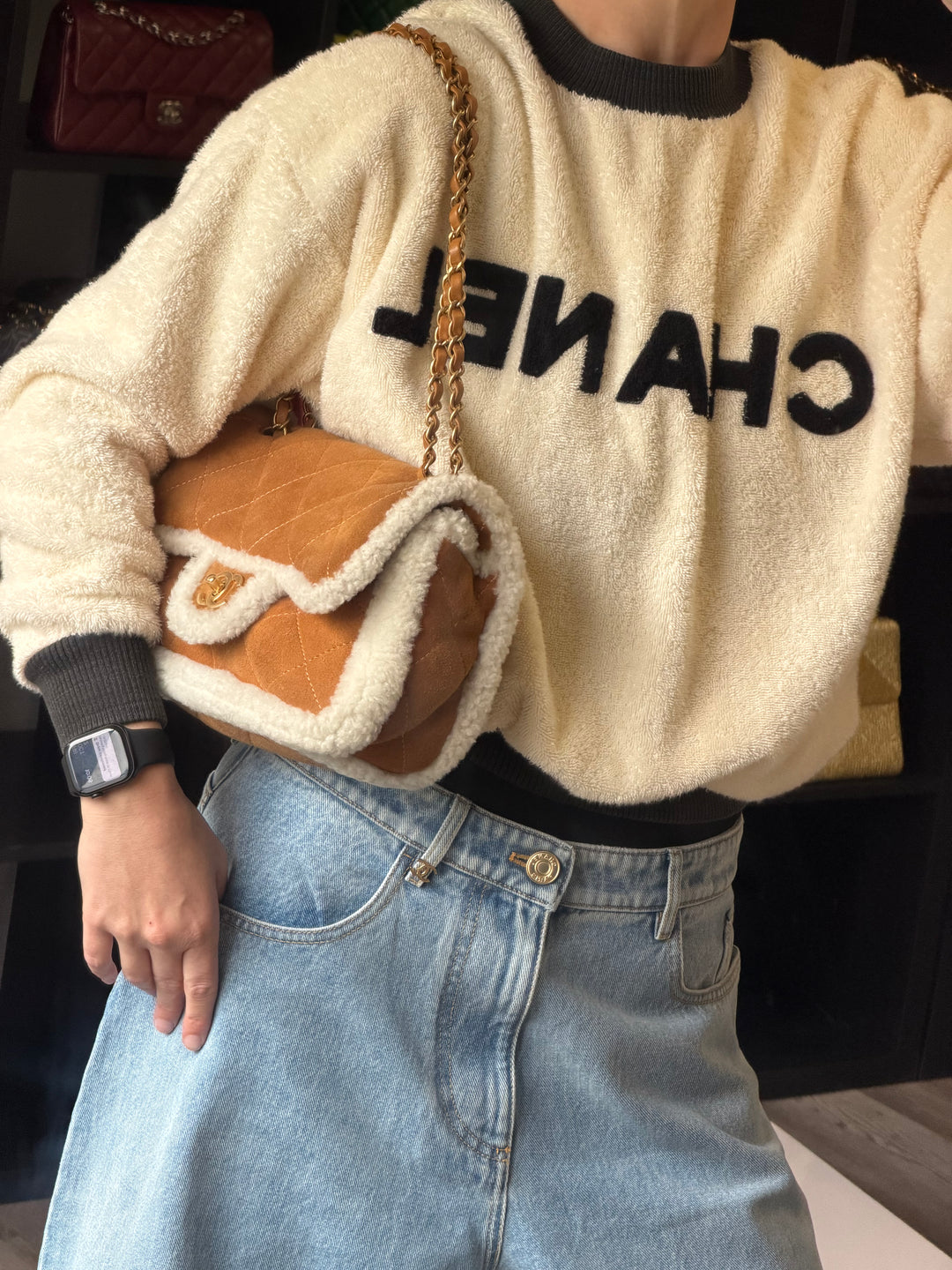 Chanel Medium Shearling Coco Neige Flap