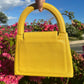 Chanel Vintage Medium Yellow Caviar Kelly Top Handle