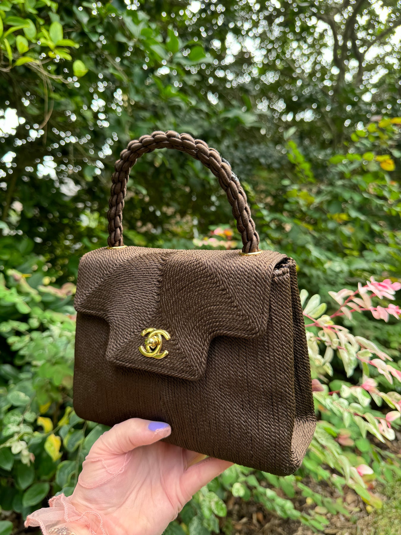 Chanel Rope Bag Chanel 1997 Silk Rope Mini Top Handle Flap Bag – Its A Luv Story