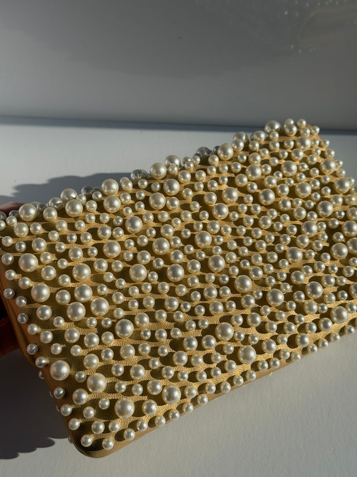 Chanel Paris Dubai Gold Metallic Pearly WOC