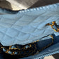 Chanel 24P Blue Braided Raffia Mini Flap Bag