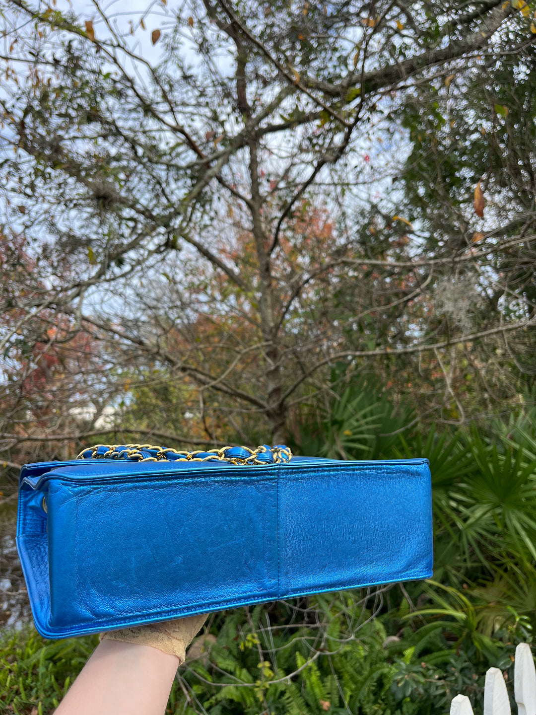 Chanel Iridescent PVC Maxi Lambskin Flap Bag