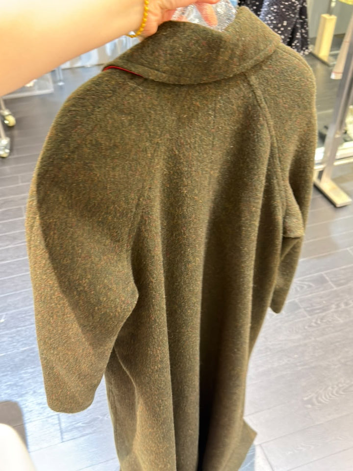 Chanel CC Military Green Wool Runway Coat 1992