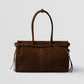 Prada Bonnie Large Brown Suede Handbag