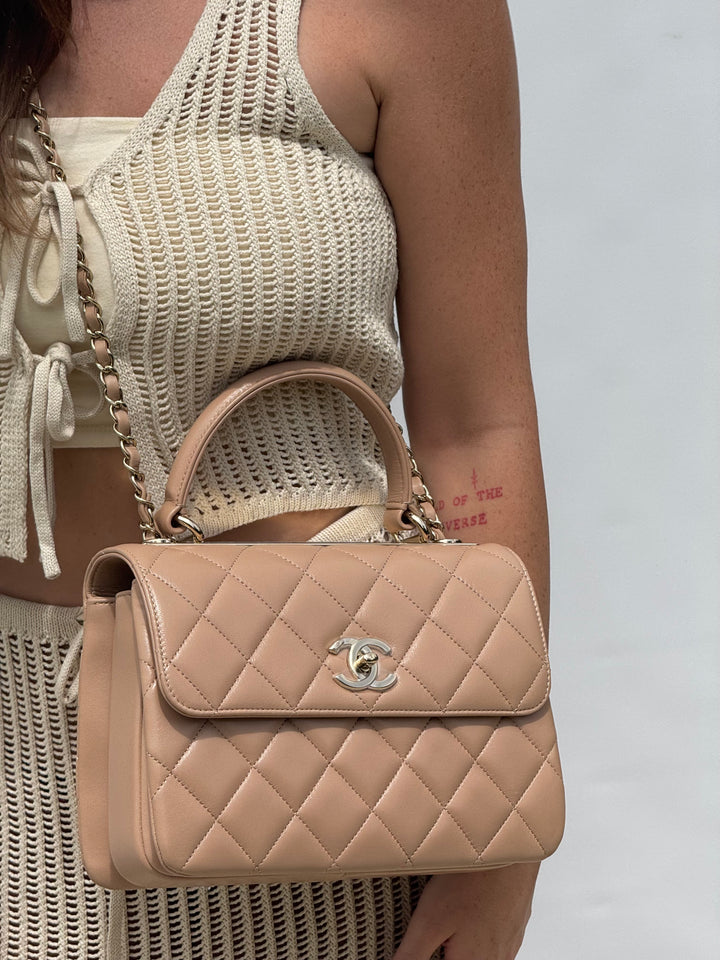 Chanel 22S Dark Beige Small Trendy Flap Bag